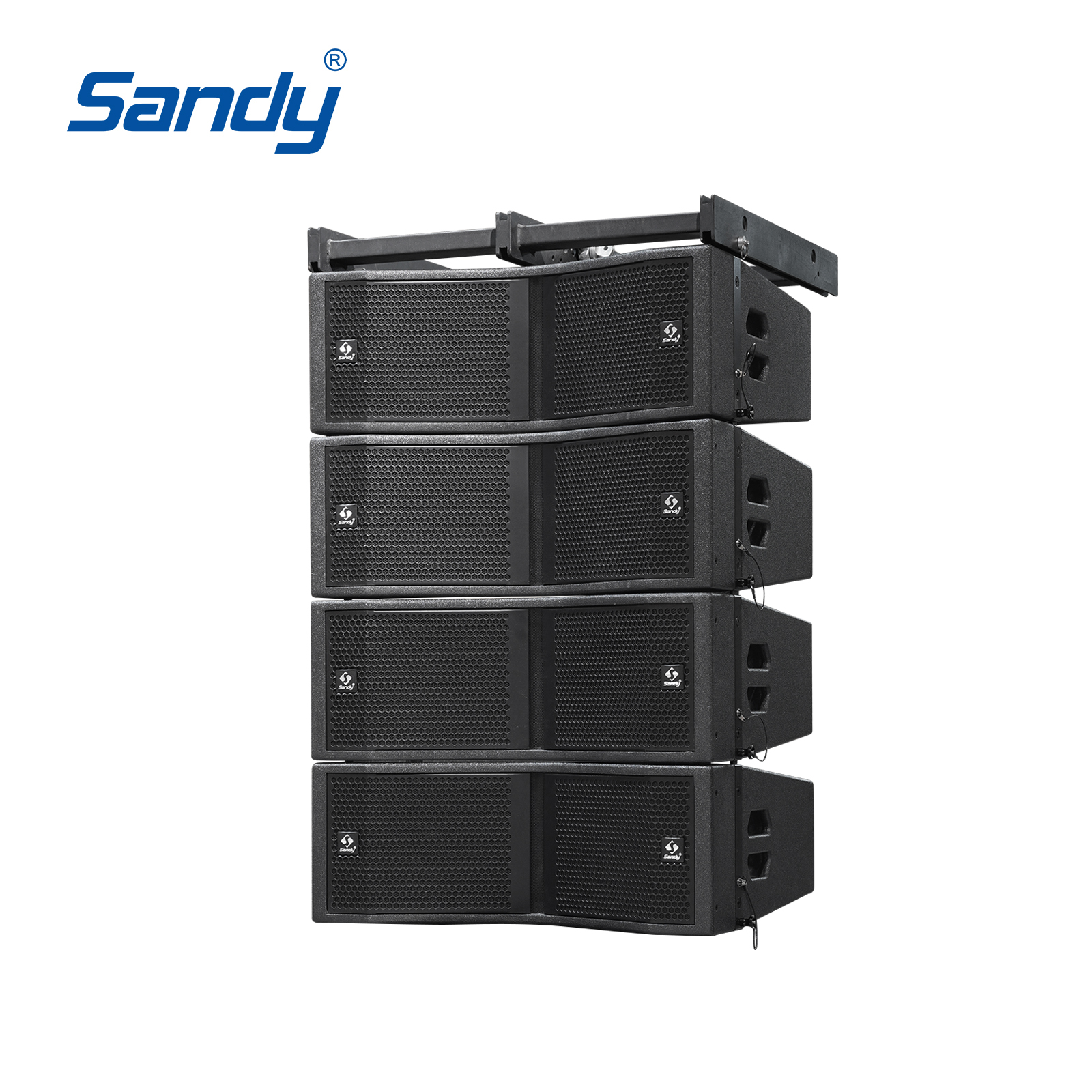 Sandy J08M dual 8 inch line array speaker 530W professional nightclub sound system with flying frame