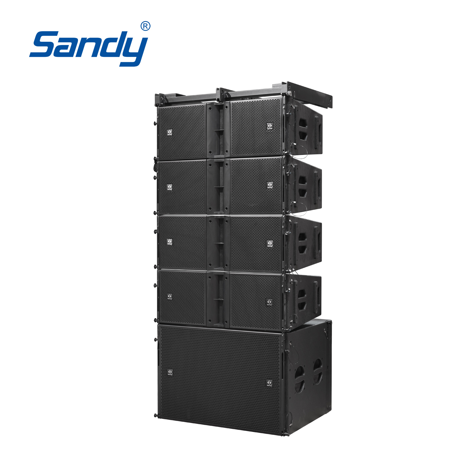 Sandy J10MP active dual 10 inch line array speaker with DSP professional stage sound equipment system