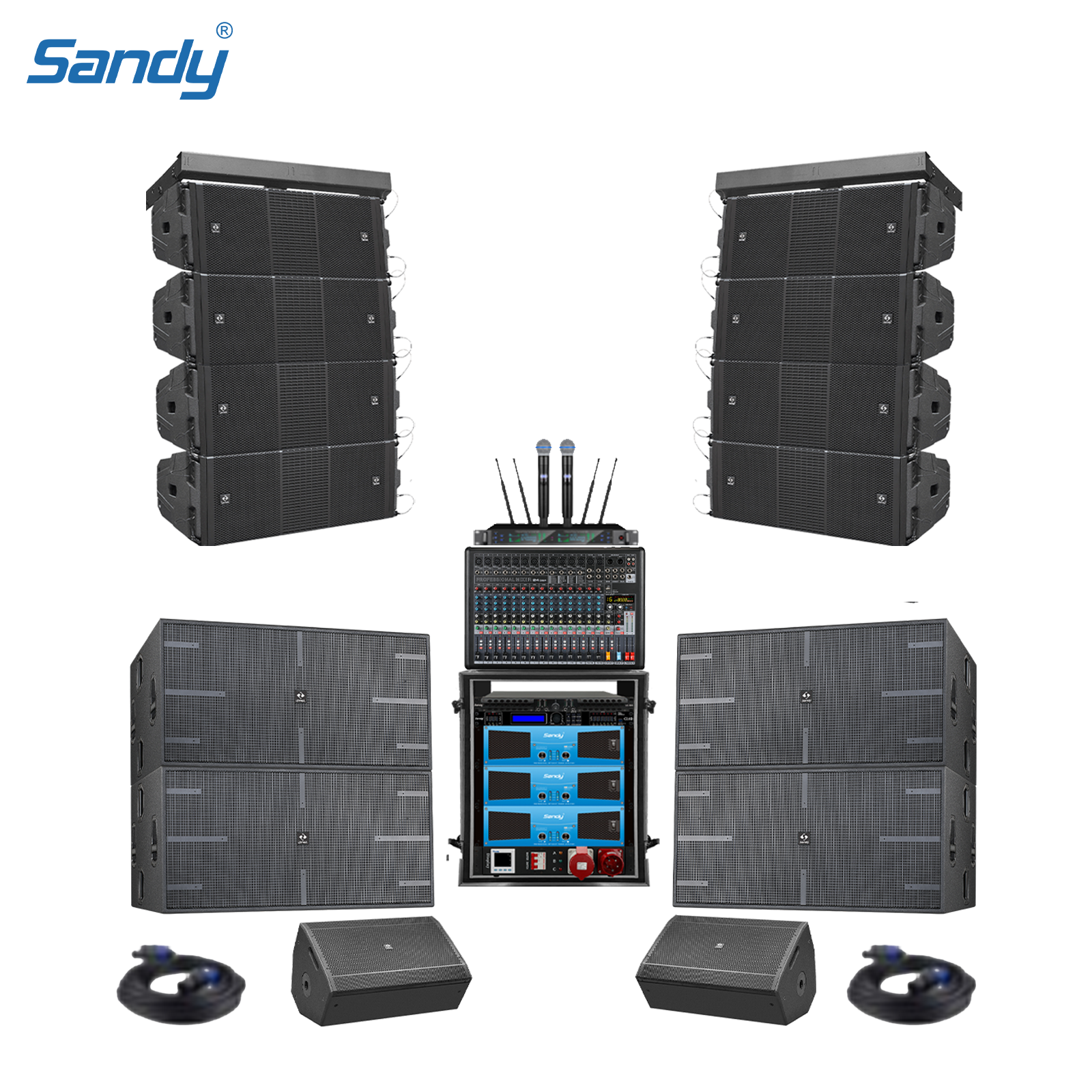 Sandy G10 dual 10 inch passive line array speaker professional PA stage outdoor audio cabinet
