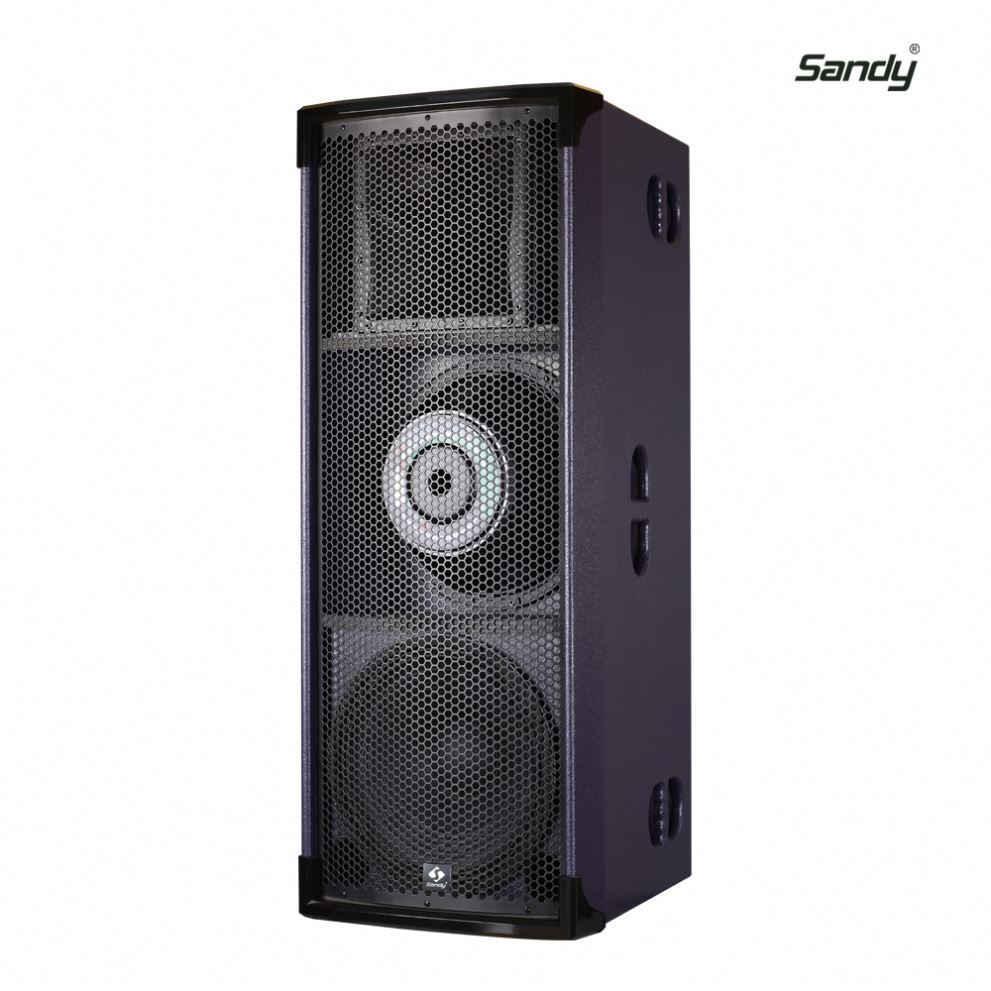 Sandy PRO6.3 dual 15 inch full range PA speaker 1800W professional outdoor indoor audio speaker manufacturer
