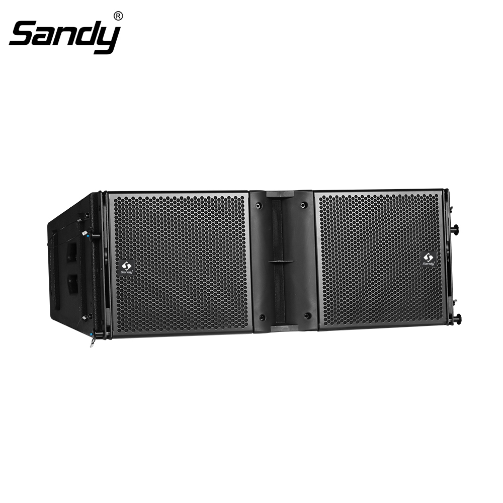 Sandy J10MF dual 10-inch two-way line array speaker for outdoor stage sound, professional PA installation, wholesale audio equipment
