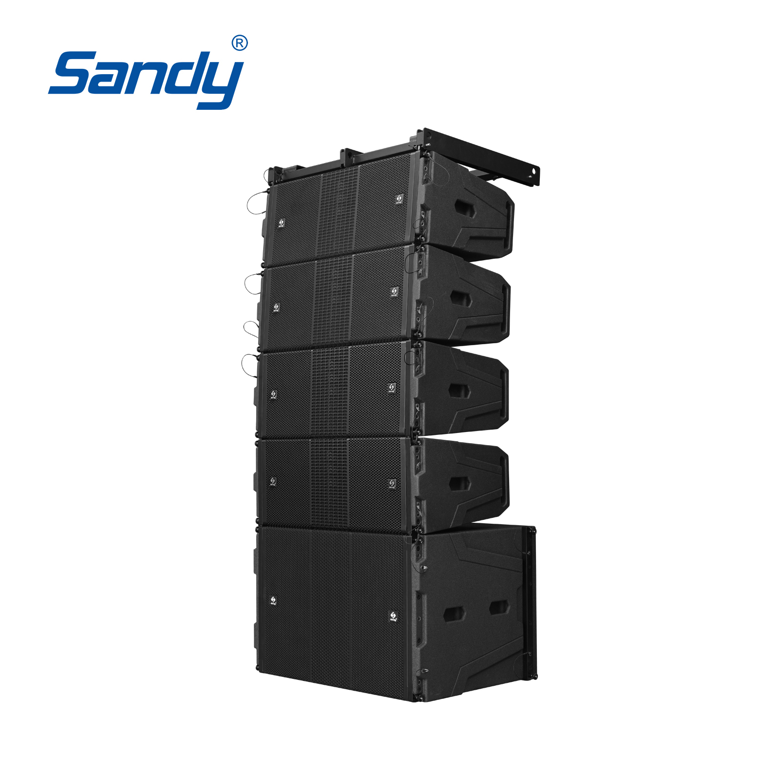 Sandy G10 dual 10 inch professional passive line array speaker with subwoofer for live sound and commercial audio systems