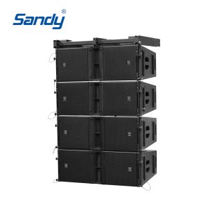 Sandy J10MP dual 10 inch active line array speaker with Class D amplifier and DSP waterproof professional PA speaker