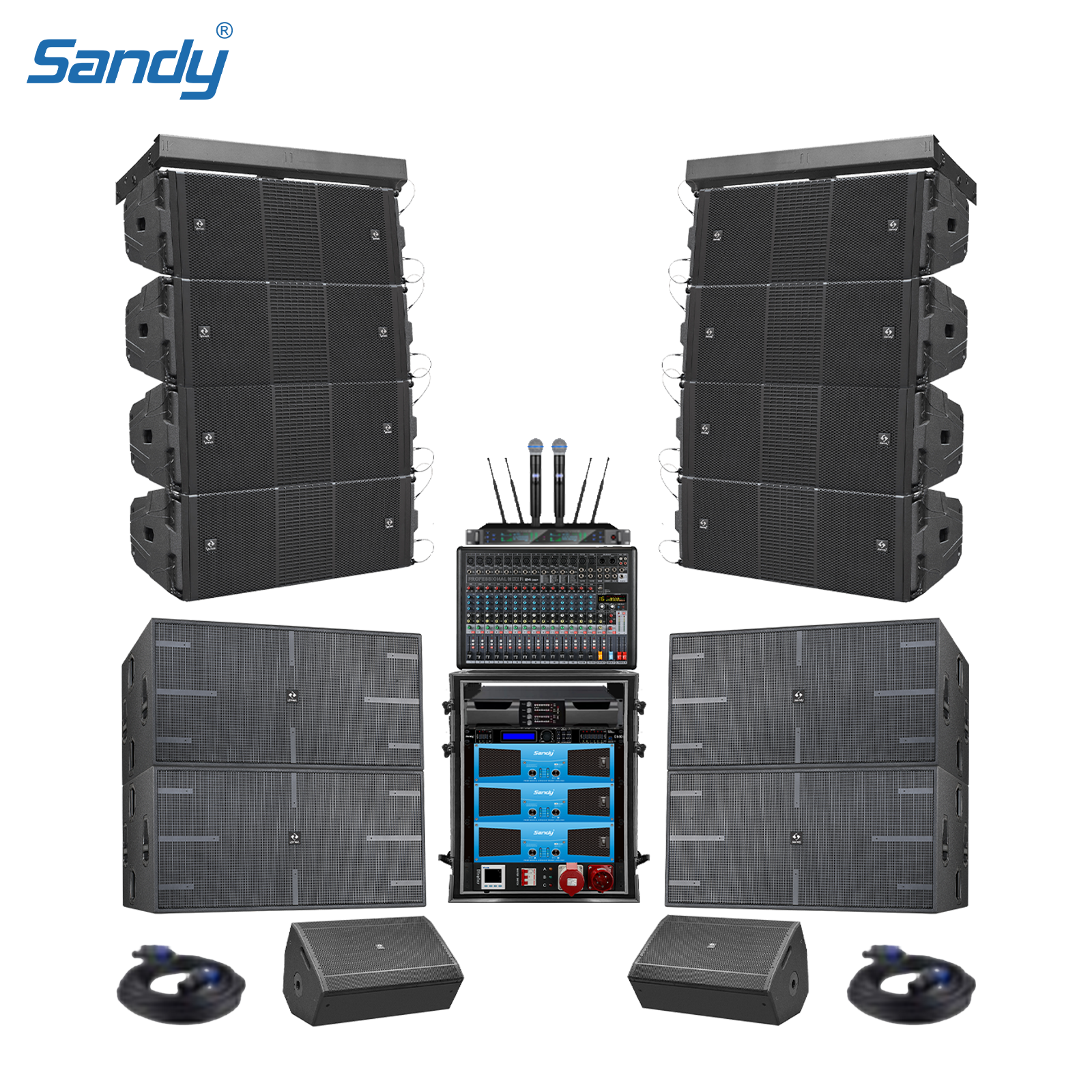 Sandy G12 dual 12 inch line array speaker wholesale professional outdoor stage wedding sound system